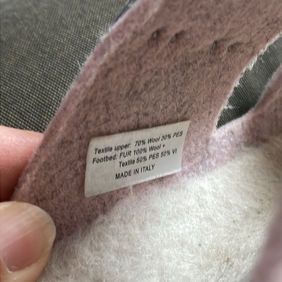 Women's Birkenstock Arizona Rivet PINK Wool Shearling Sandals Sz EUR 39/US 8 - Picture 10 of 11